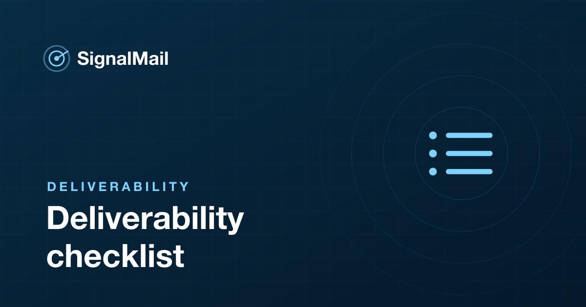 The cold email deliverability checklist