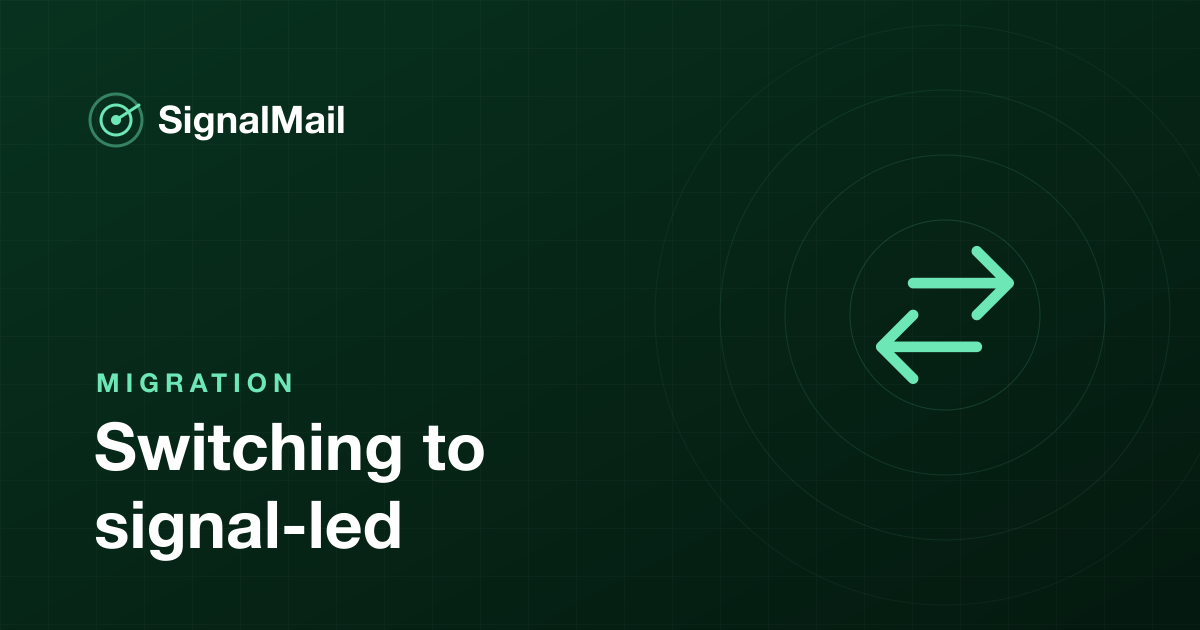 Switching from a blast tool to signal-led outreach